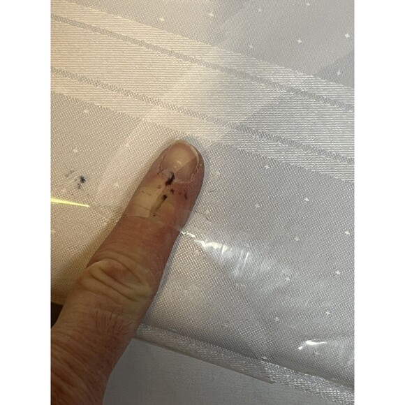 White Fabric Table Cover Satin Stripe Oblong 60 in x  102 in Kmart  Trim A Home - Picture 8 of 8